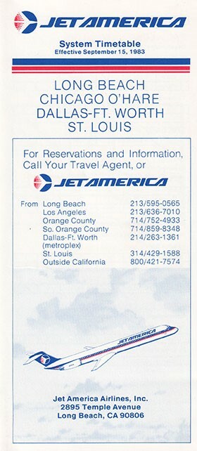 Jet America timetable 1983/09/15