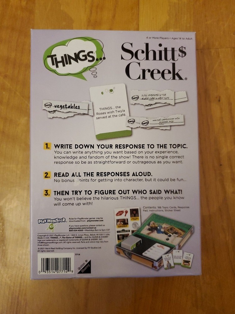 Things... Schitt's Creek Edition Party Game