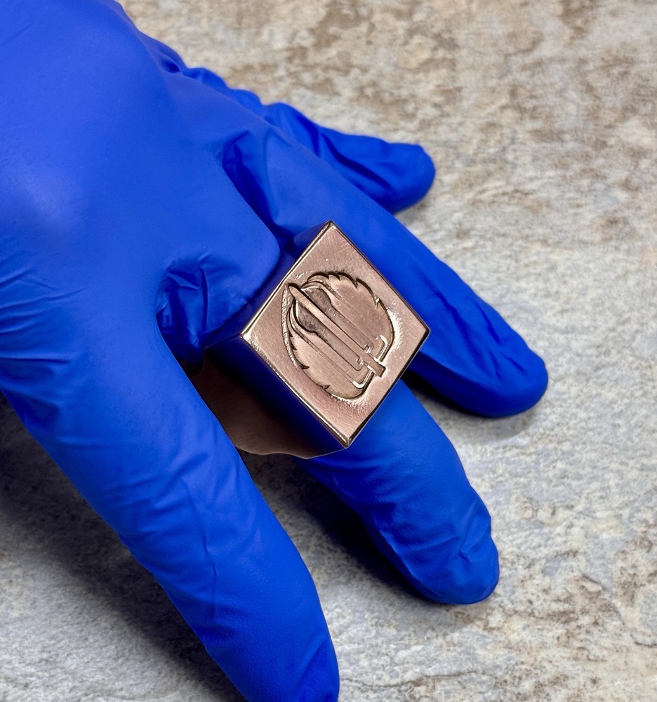 Copper Strider Signet Slugger Ring