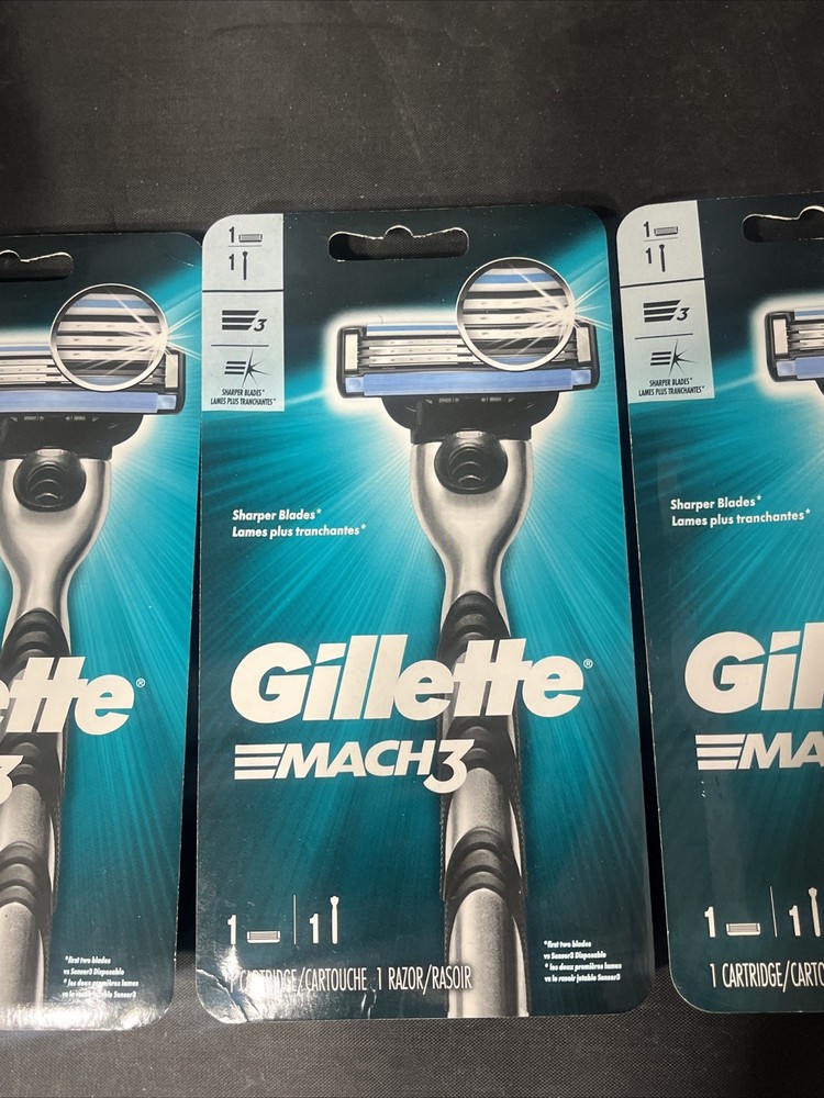 (3) Gillette Mach 3 Razor Blades