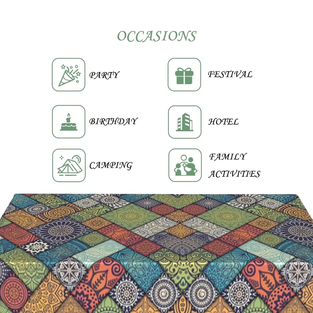 ggaimwf 52x70 Inch Boho Rectangular 70" x 52" (Rectangular), Color 4