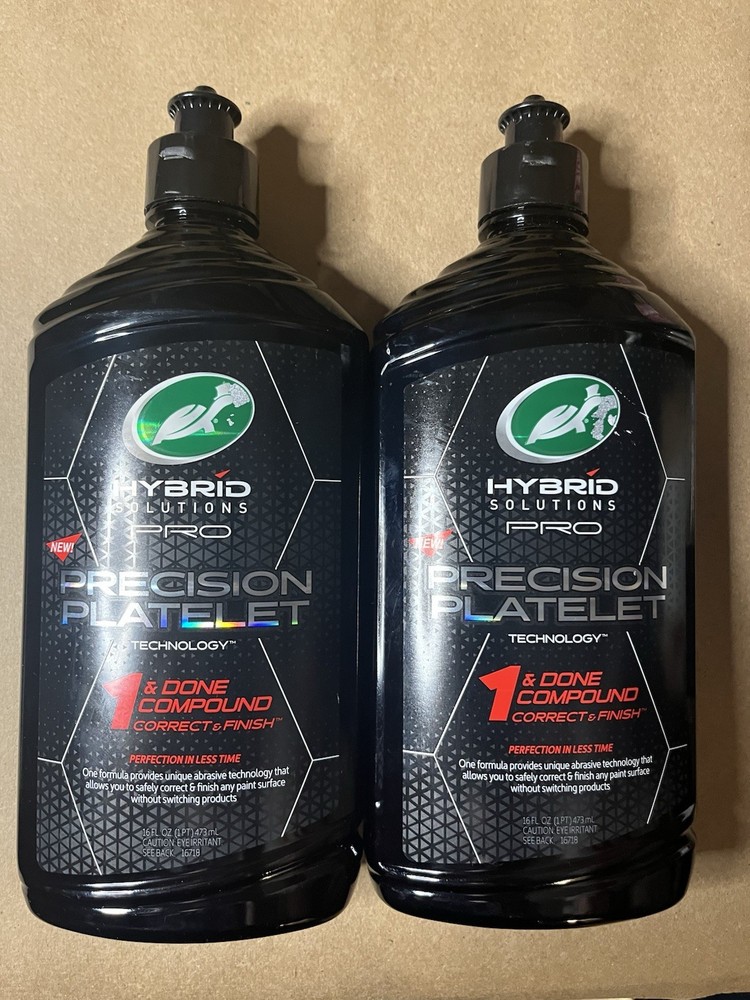 2 Turtle Wax Hybrid Solutions Pro Precision Platelet Wax, 16oz 1 & Done Compound