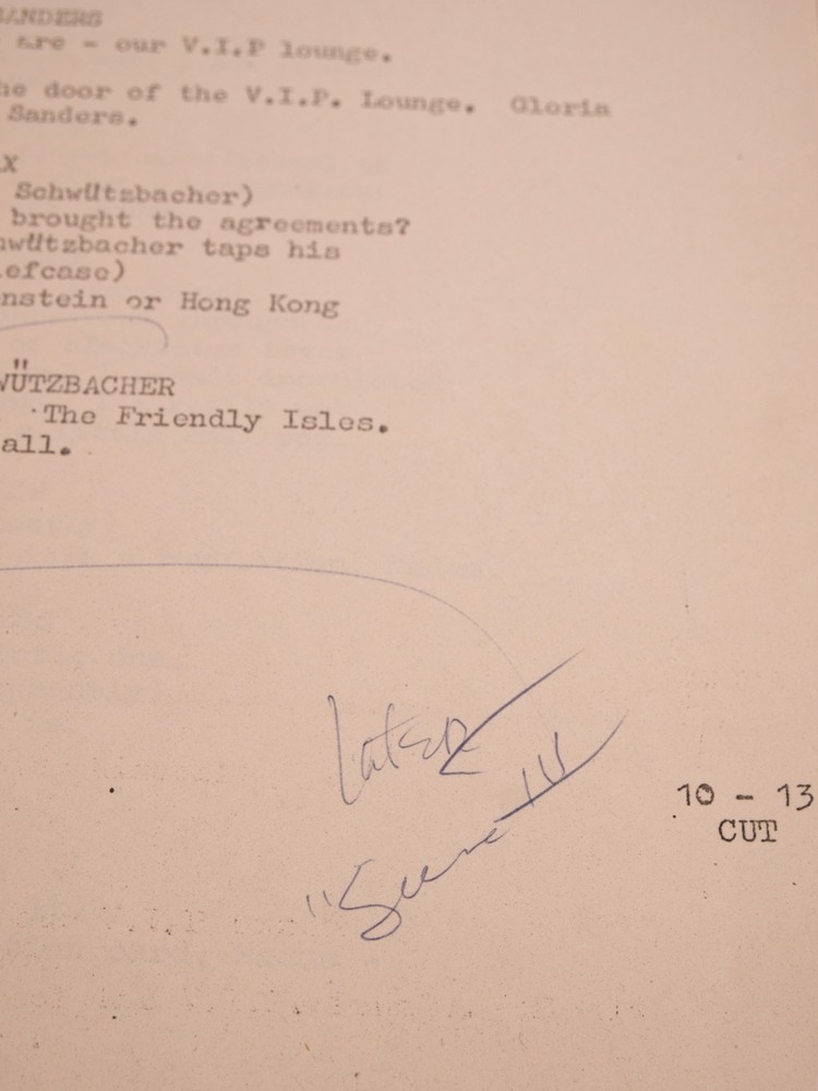 The VIPs original movie script 1962. Very good condition working copy