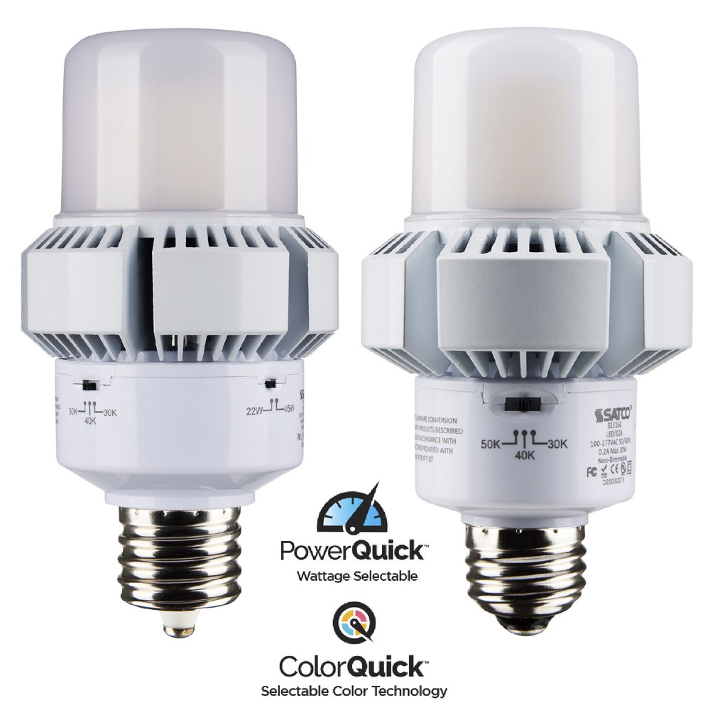 Satco LED HID Replacement 100-277 Volt Medium E26 Exclusionary Mogul Screw EX39