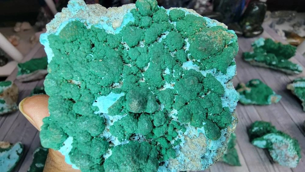 Rare Raw Malachite & Chrysocolla Specimen from Kolwezi, Congo