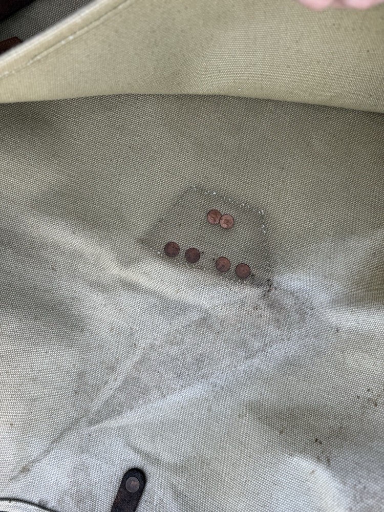 Vintage DULUTH PACK Canoe Bag Backpack Canvas & Leather Lettering Unbranded