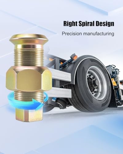 Right Hand Stud Piloted Inner and Outer Cap Nuts Set Fit for Heavy Duty Trucks