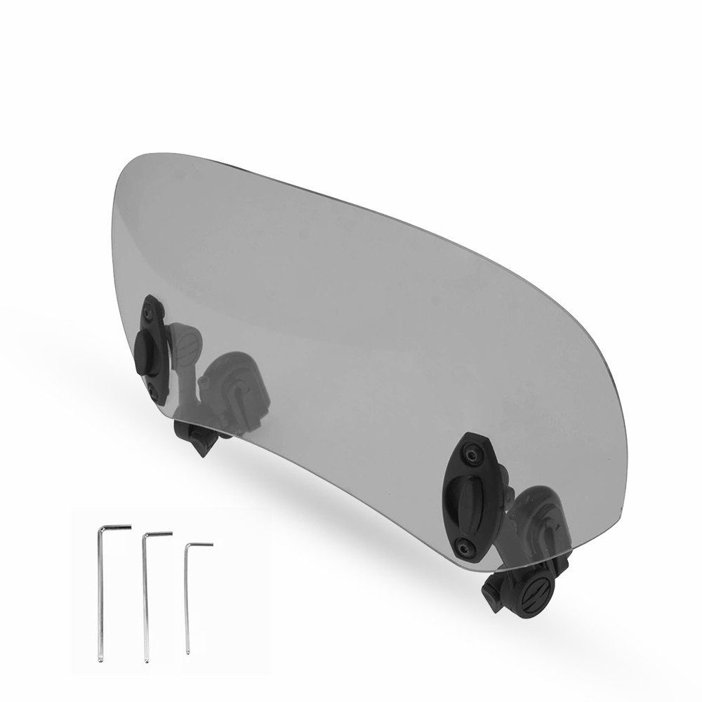 Motorcycle Universal Clip On Windshield Wind Screen Deflector Extension Spoiler
