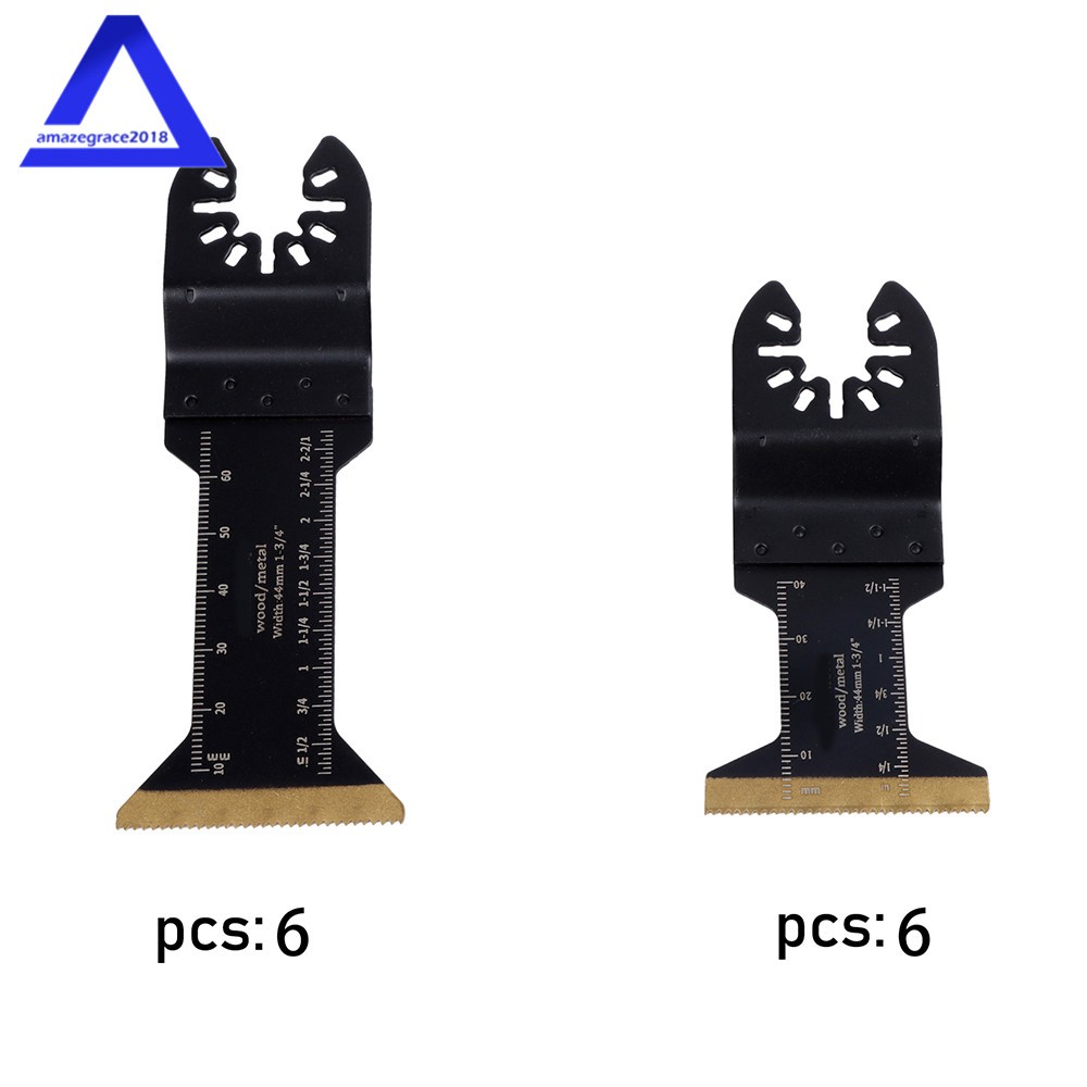 12Pack 2 Type Professional Multitool Plated Oscillating Tool Saw Blade For Wood