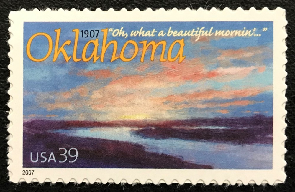 2007 Scott #4121 - 39¢ - OKLAHOMA STATEHOOD - Single Mint NH