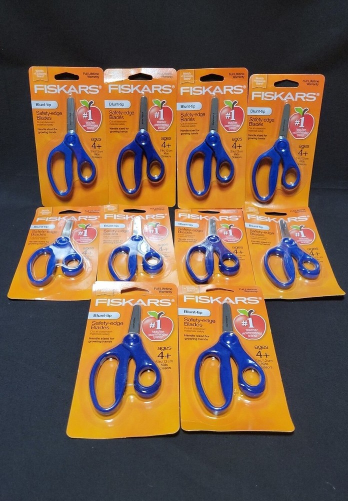 Fiskars Blunt-tip Safety-edge Blade Blue Kid Scissors