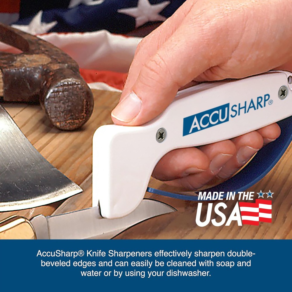 Knife Sharpener, Ergonomic Comfortable Handle, Compact & Easy to Use, Restore...
