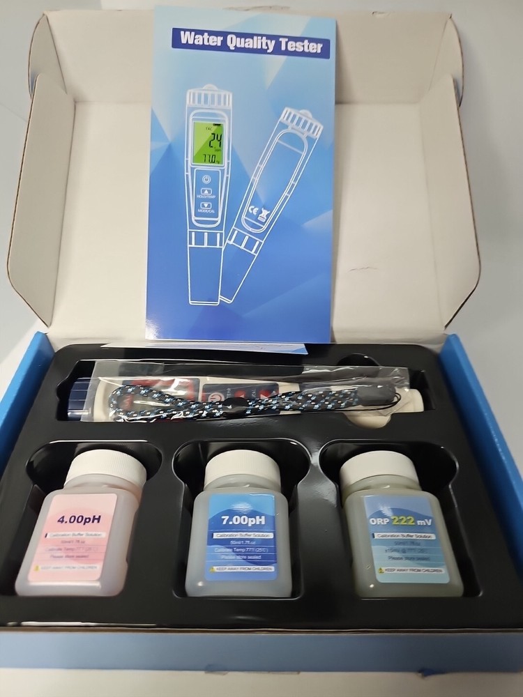 pH Meter, 7 in 1 pH/TDS/EC/ORP/S.G/Salinity/Temp Meter, Digital pH Tester