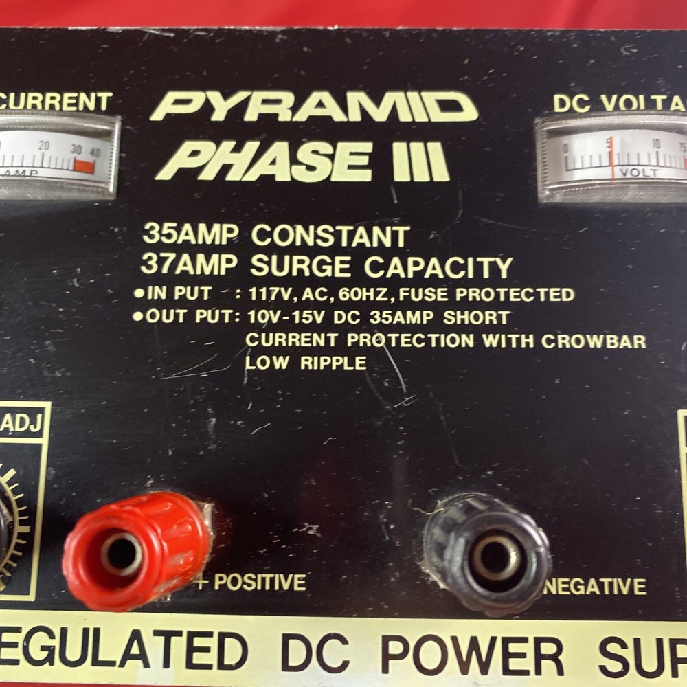 Pyramid Phase III (Model PS-35) Precision Regulated DC Power Supply - Untested!