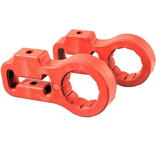 Off Road Lift Jack Handle Keeper - Pack of 2, Mount Bracket () Red