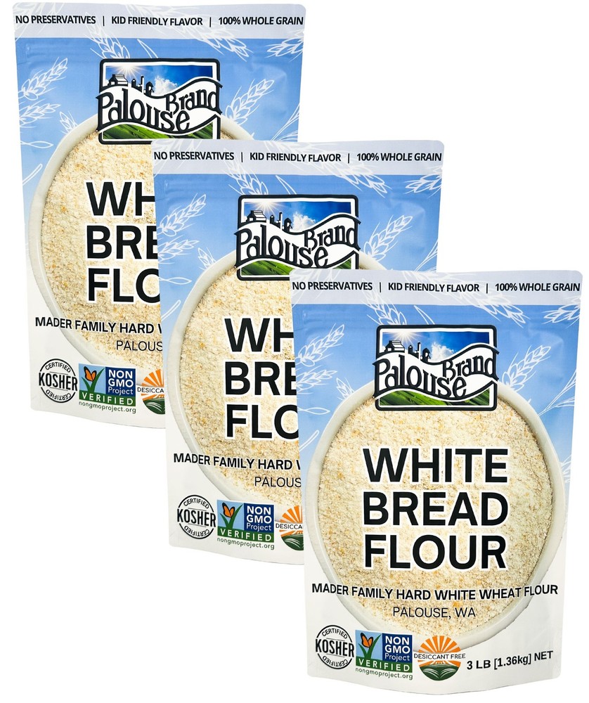 9 LBS White Bread Flour - 3 Pack HWW