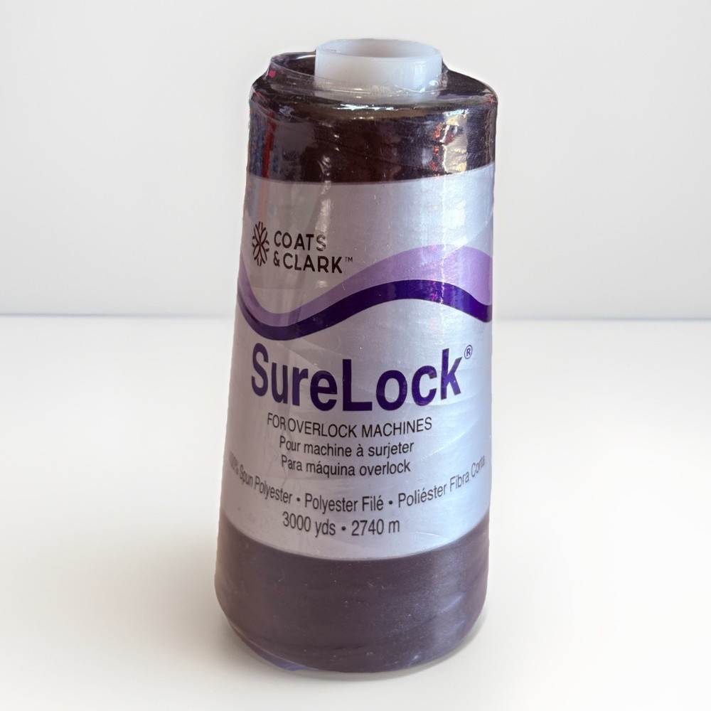Coats 6110-568 Surelock Overlock Thread 3,000yd-Black