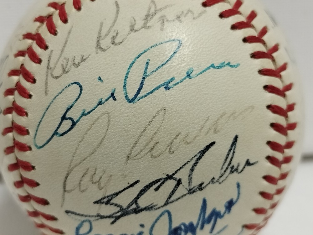 DiMaggio, Lopez, Shantz, Jacks Signed American League Baseball