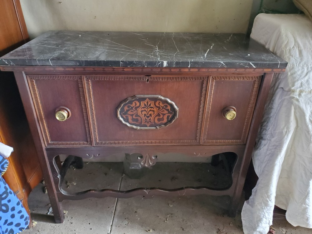 antique mahogany server