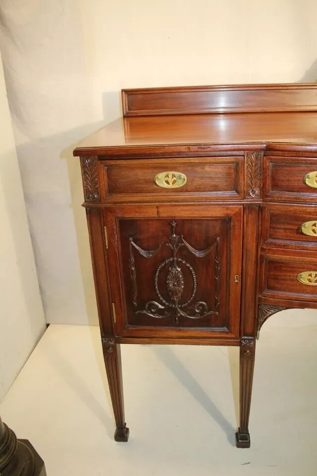 Adams Style Solid Mahogany American Made Carved Sideboard/Server