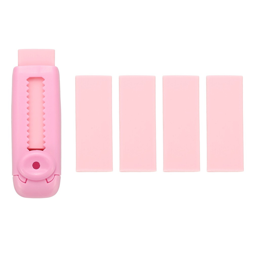 5 Pack Erasers, Pencil Erasers Large Eraser Push Pull Cute Soft, Pink