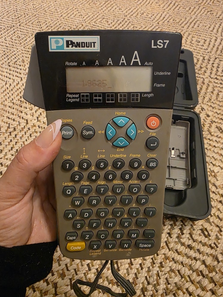 Panduit LS7 Handheld Thermal Transfer Label Printer Tested Works