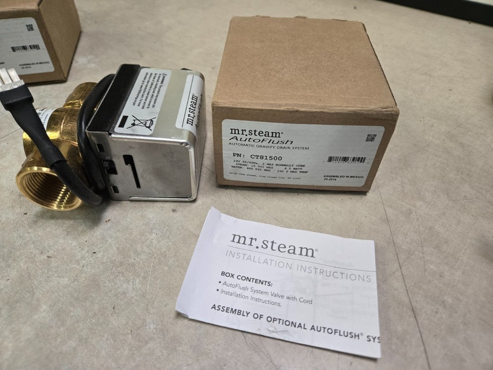 Mr Steam AutoFlush CT81500 Automatic Gravity Drain System (New Open Box)