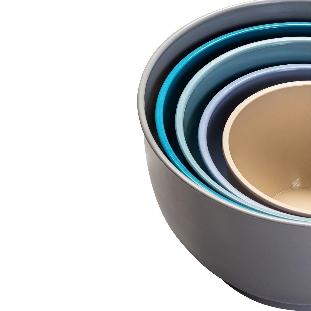 Nonslip Nesting Mixing Bowls 10-Piece Set with Lids for Kitchen Baking