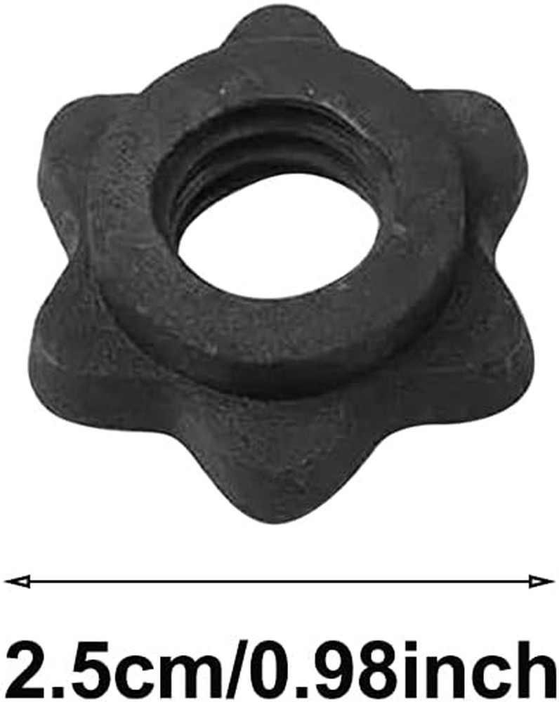 4Pcs Spinlock Collars, 1 Inch Dumbbell Hex Nut Barbell Spin-Lock Collars Screw C