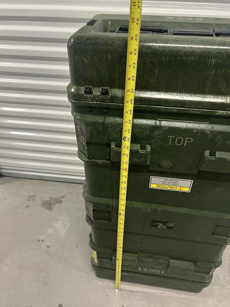 HARDIGG STYLE RACK MOUNT CASE GENERAL DYNAMICS MILITARY ELECTRONICS CRATE 34"-5U