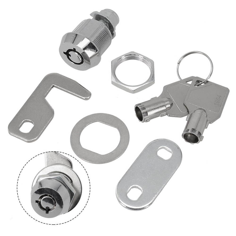 Secure and Reliable Chrome Finish Camlock with Keys Tool Box Replacement Lock