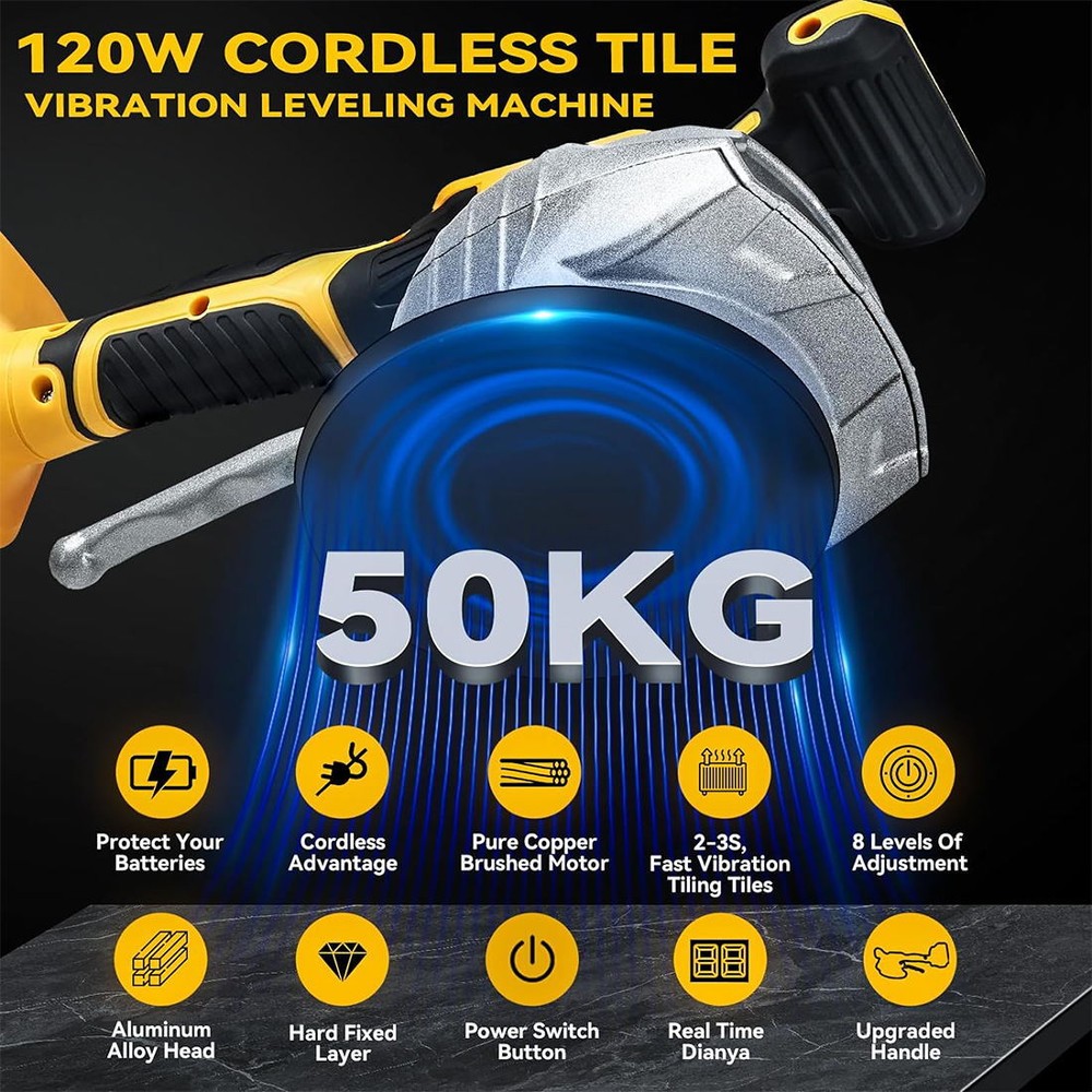 Tile Vibration Leveling Machine Vibration Tool for Dewalt 20V Max Battery DCB201