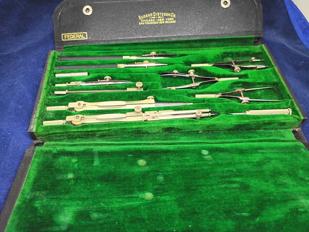 Vintage Dietzgen Federal Drafting Tool Set