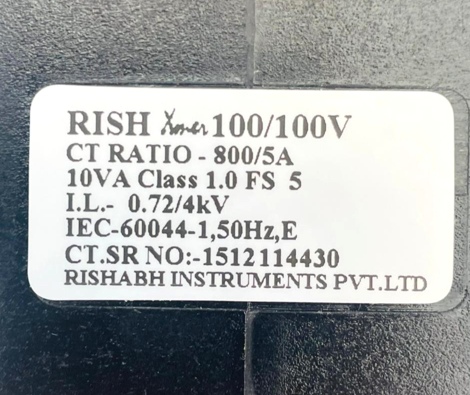 RISHABH INSTRUMENTS RISH Xmer 100/100V Current Transformer 800/5A
