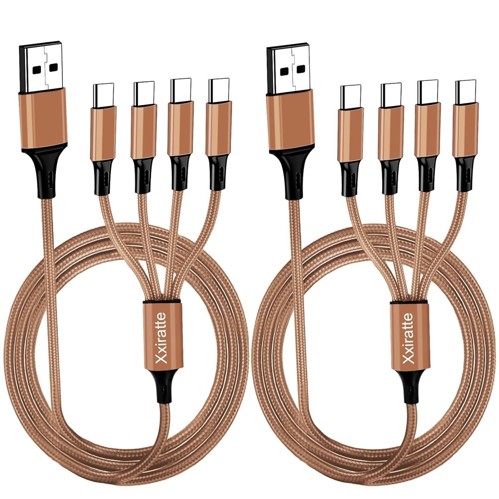 USB C to A Multi Charging Cable：Multiple Charger Cord [2Pack 4Ft]...