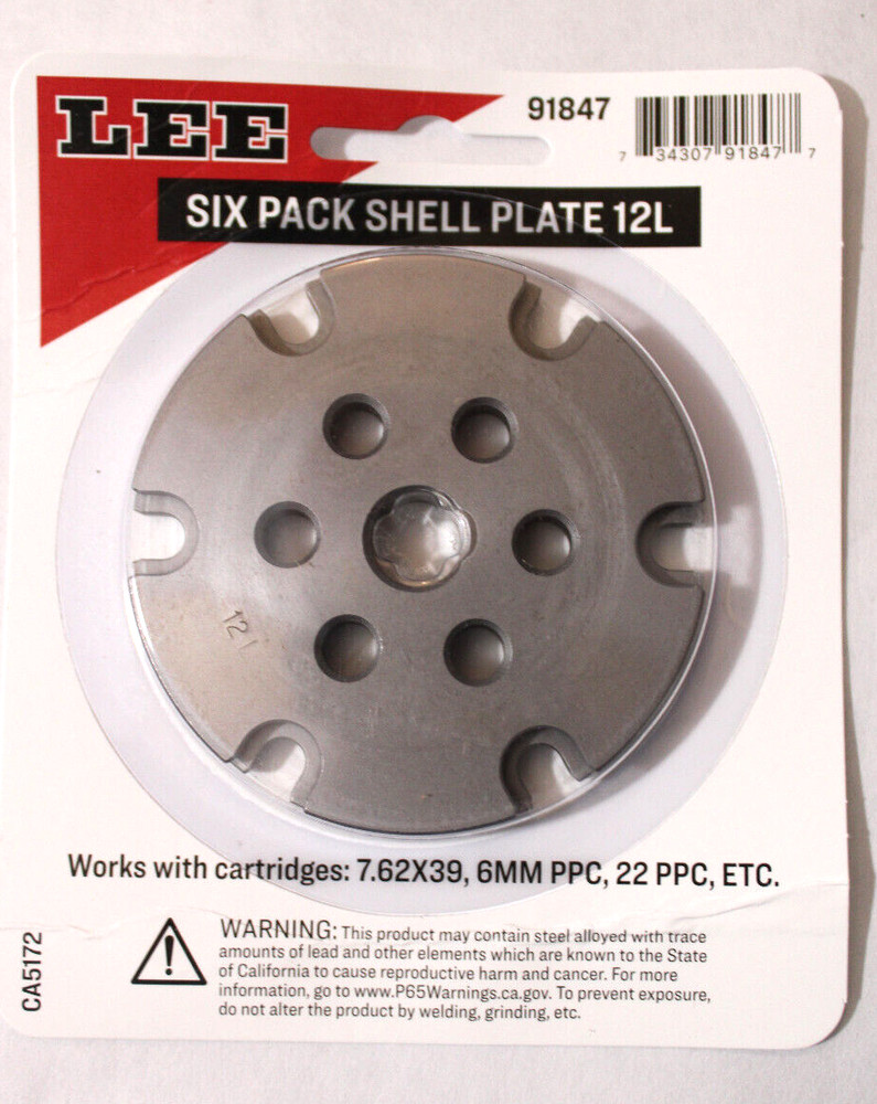 Lee 91847 Six Pack Pro 6000  Progressive Press Shellplate #12L (22 PPC, ETC)