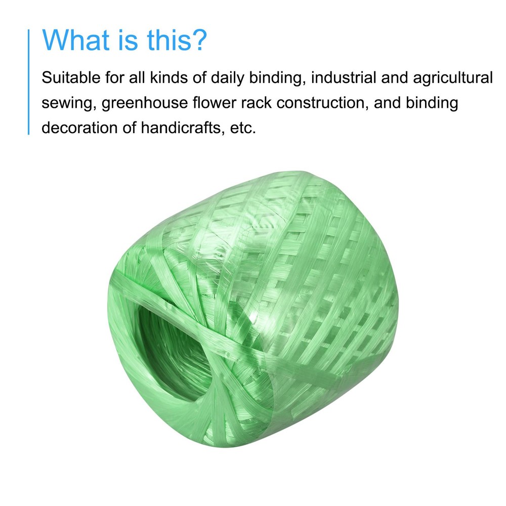 Polyester Nylon Plastic Rope Twine Bundled for Packing 200m Green