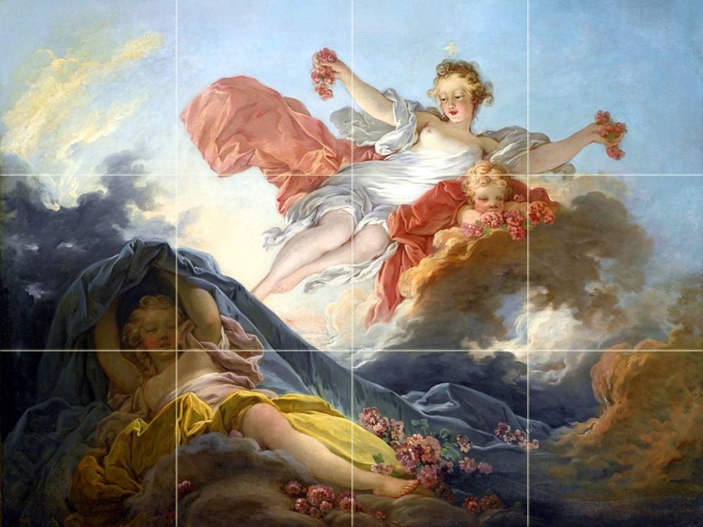Art Mythology GODDESS AURORA Ceramic Mural Backsplash Bath Tile #2393