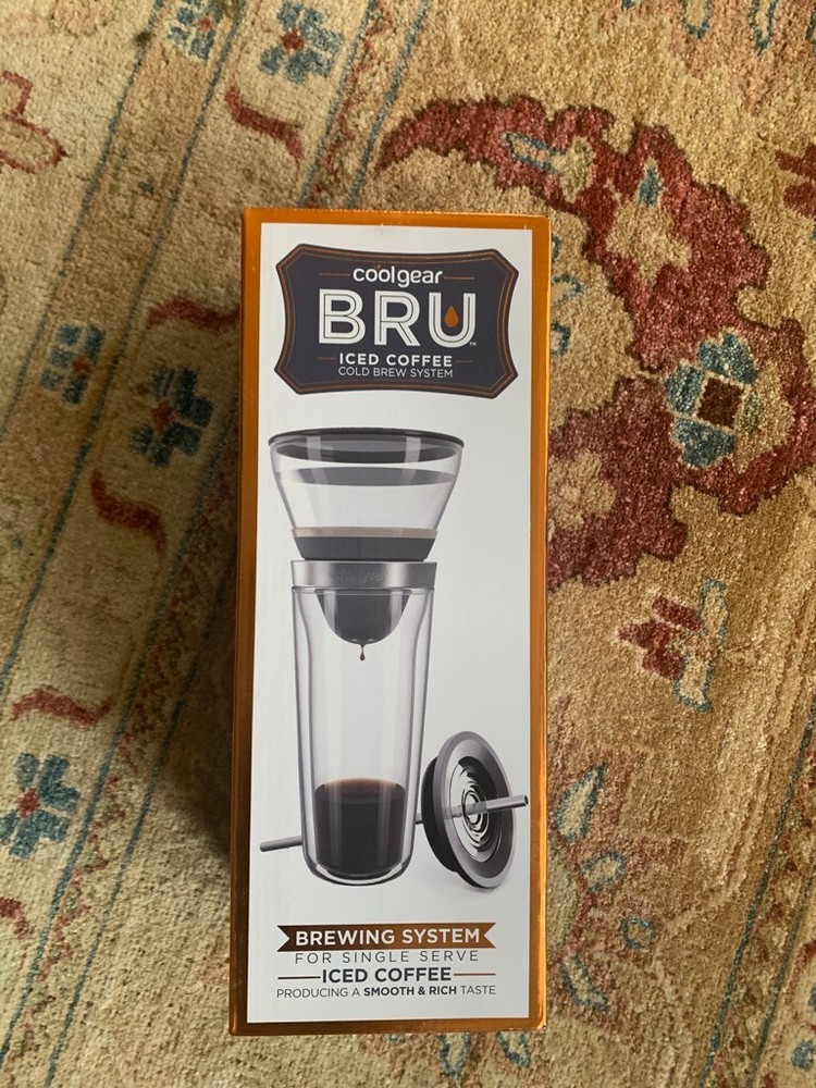 Cool Gear BRU Iced Coffee Cold Brew System for Single Serve in GIFT BOX