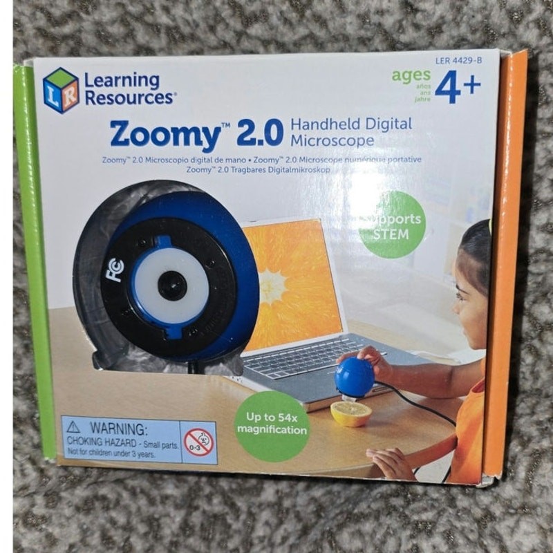 Learning Resources Zoomy 2.0 Handheld Digital Microscope STEM 54X Magnification
