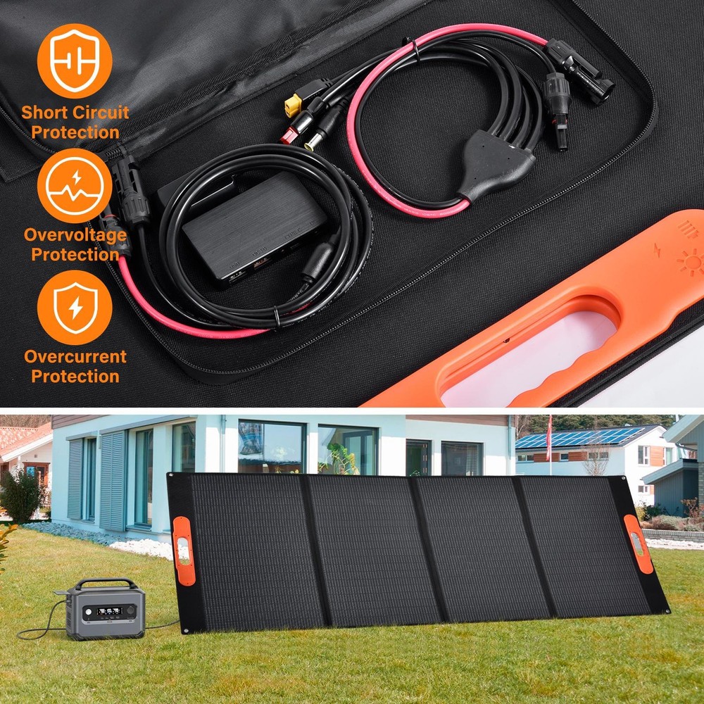 200W Portable Foldable Solar Panel Kit for Power Station Outdoor