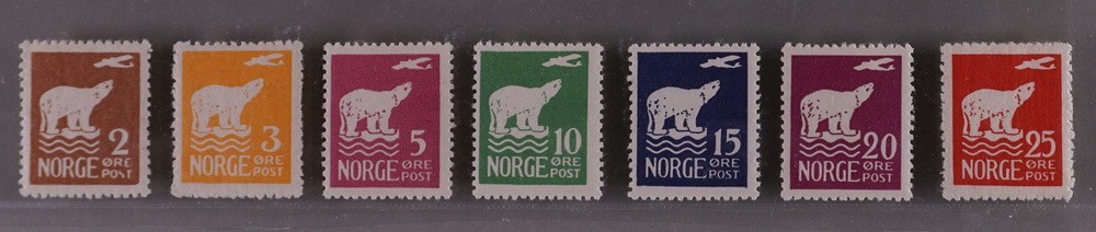 Norway 1925 Polar bear set MH