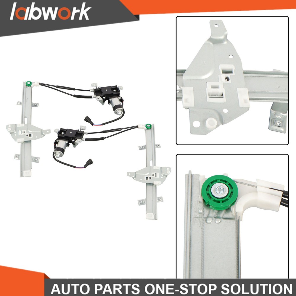 Labwork Front Left Right Pair Front Window Regulator w/ Motor for Buick Century