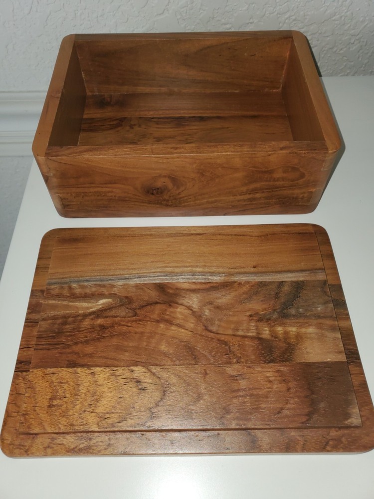 *NEW* 6" x 8" Teak Wood Box Natural - Threshold - Studio McGee