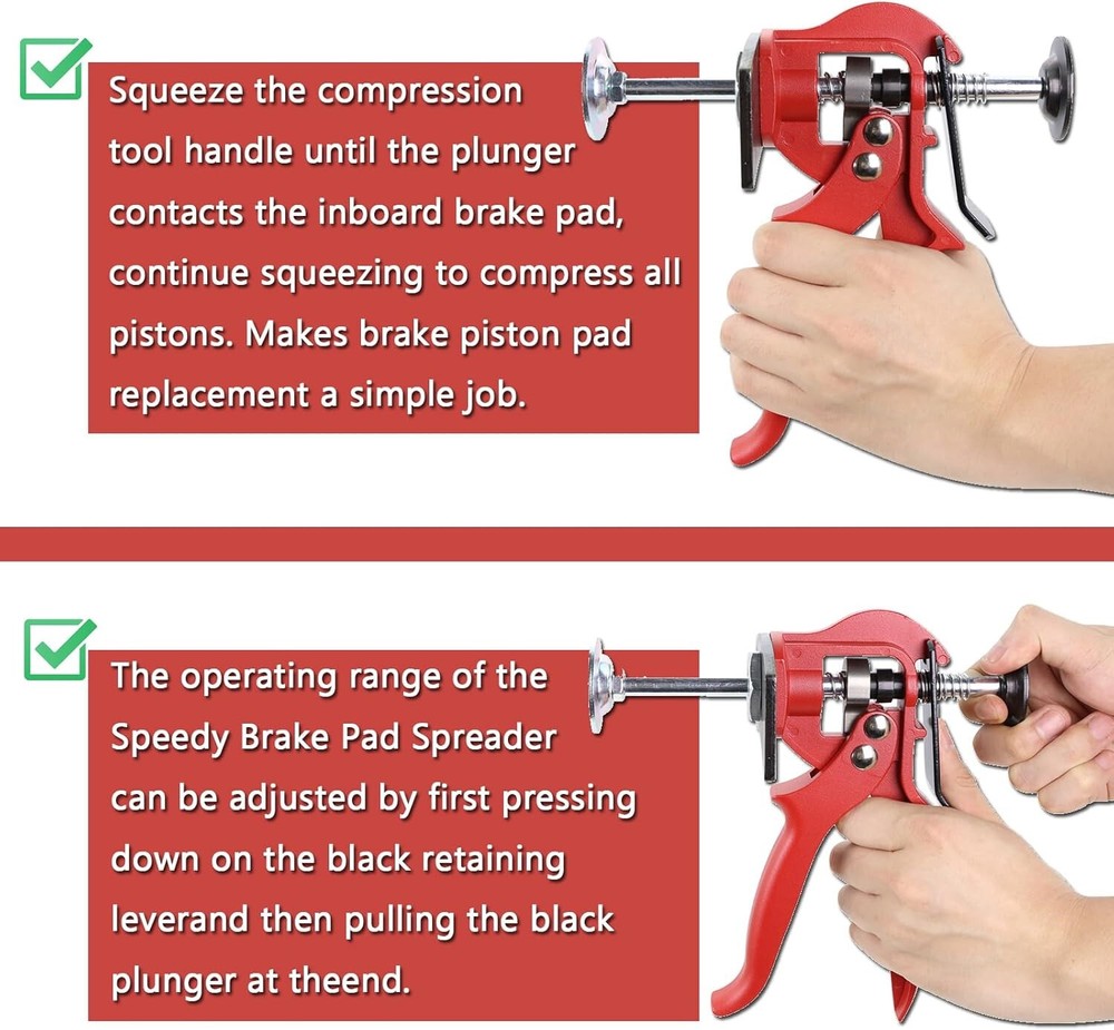 Disc Brake Pad Separator / Spreader Tool Single/Dual Piston Caliper Compression