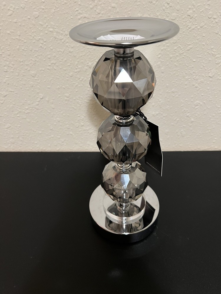 CRYSTAL Lead candle holder, 7.5”