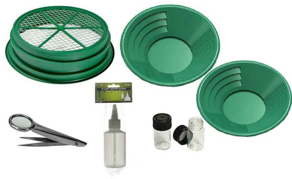 Sluice Monkey 7Pc Gold Panning Kit with 1/4" Classifier