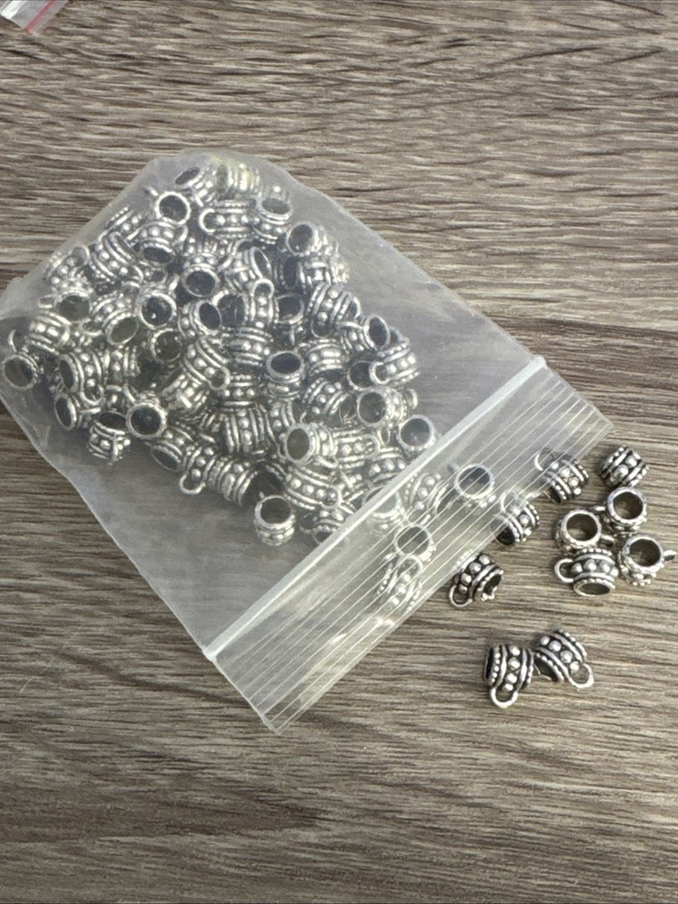 Jewelry Finding Silver Alloy Bales Bails 124 Pieces