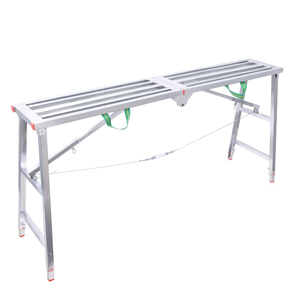 Work Platform Adjustable Height Portable Scaffolding Platform 880 lb Load
