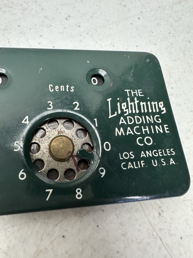 The Lightning Adding Machine Vintage Mechanical Calculator Accounting Arithmetic